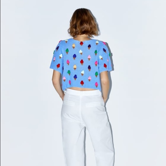 Zara | Sweaters | Ice Cream 3d Knit 